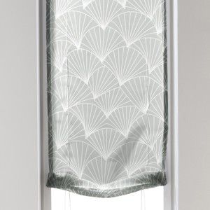 Blancheporte Voálová záclonka s potlačou sivá 60x90cm