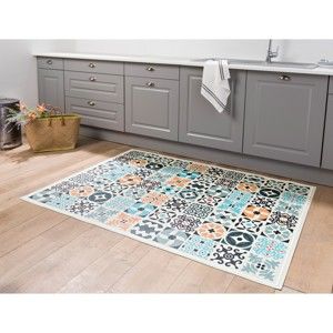 Blancheporte Vinylový koberec, viacfarebný motív dlaždice viacfarebná 49x79cm