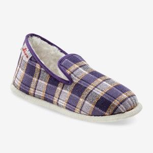 Blancheporte Kockované papuče s plstenou podrážkou fialová 38