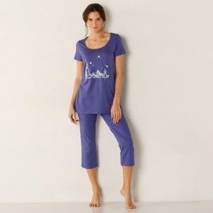 Blancheporte Pyžamo s krátkymi nohavicami s potlačou "mesto" modrá 50