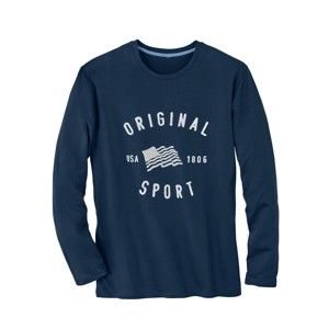 Blancheporte Pyžamové tričko s dlhými rukávmi modrá 87/96 (M)