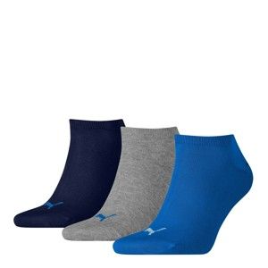Blancheporte Krátke ponožky Sneaker Puma, 3 páry, modré, sivé, n. modrá sivá+sv.modrá+tm.modrá 39/42