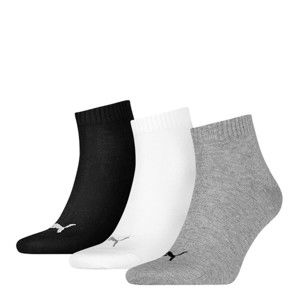 Blancheporte Krátke ponožky Quarter Puma, 3 páry, sivé, biele, čierne sivá+biela+čierna 43/46