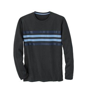 Blancheporte Pyžamové tričko s dlhými rukávmi antracitová 77/86 (S)