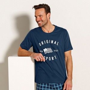 Blancheporte Pyžamové tričko s krátkymi rukávmi modrá 127/136 (3XL)