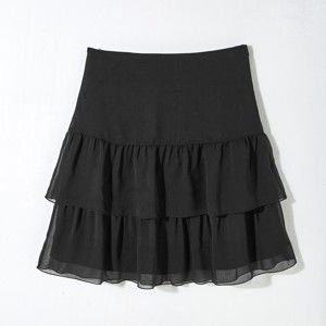 Blancheporte Jednofarebná voálová sukňa čierna 40
