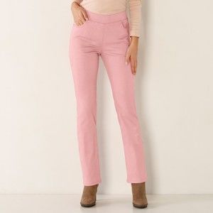 Blancheporte Rovné nohavice s pružným pásom ružová pudrová 50