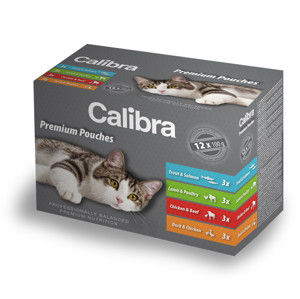 Blancheporte Multipack kapsičiek pre mačky CALIBRA premium 12x100g mix multipack 12ks