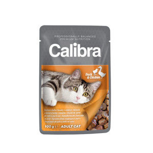 Blancheporte Kapsička pre mačky CALIBRA premium 100g kačacie a kuracie v omáčke 100g