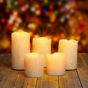 Blancheporte Sada piatich LED sviečok - vytvorte si vianočnú atmosféru úplne bezpečne!