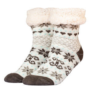 Blancheporte Zimné ponožky s baránkom s motívom vločiek tmavo sivá 35-42