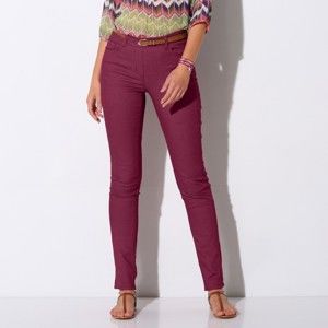 Blancheporte Strečové nohavice v zoštíhľujúcom strihu purpurová 40