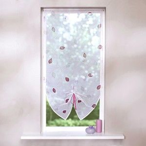 Blancheporte Záclonová vitráž Jeseň slivková 45x120cm