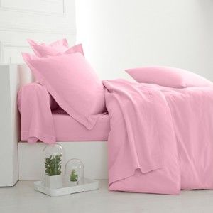 Blancheporte Jednofarebná posteľná bielizeň, bavlna zn. Colombine ružová klasická plachta 240x310cm