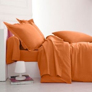 Blancheporte Jednofarebná posteľná bielizeň, bavlna zn. Colombine oranžová obliečka na vank. 50x70cm+lem