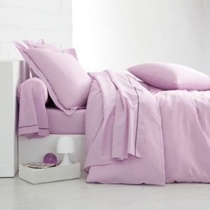 Blancheporte Jednofarebná posteľná bielizeň, bavlna zn. Colombine levanduľová obliečka na prikr. 140x200cm