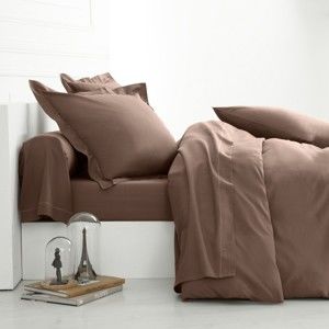 Blancheporte Jednofarebná posteľná bielizeň, bavlna zn. Colombine hnedosivá obliečka na prikr. 140x200cm