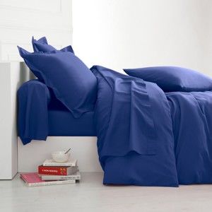 Blancheporte Jednofarebná posteľná bielizeň, bavlna zn. Colombine nám.modrá obliečka na prikr. 140x200cm