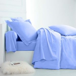 Blancheporte Jednofarebná posteľná bielizeň, bavlna zn. Colombine svetlomodrá klasická plachta 180x290cm