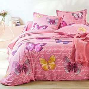 Blancheporte Obliečky Lucie, polyester-bavlna, zn. Colombine ružová klasická plachta 180x290cm