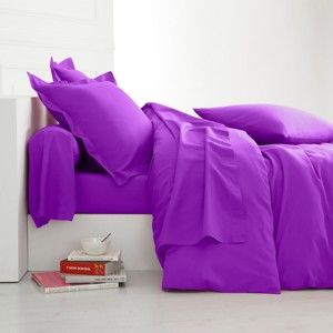 Blancheporte Jednofarebná posteľná bielizeň, polycoton zn. Colombine purpurová obliečka na prikr. 140x200cm