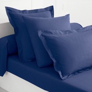Blancheporte Jednofarebná posteľná bielizeň, flanel zn. Colombine nám.modrá obliečka na vank. 63x63cm+lem