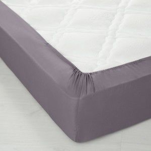 Blancheporte Jednofarebná napínacia posteľná plachta, bavlna antracitová napínacia plachta 140x190cm