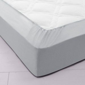 Blancheporte Jednofarebná napínacia posteľná plachta, polycoton perlovosivá napínacia plachta 140x190cm