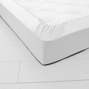 Blancheporte Jednofarebná napínacia posteľná plachta, džersej biela napínacia plachta 90x190cm