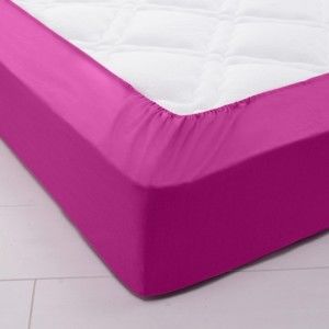 Blancheporte Jednofarebná napínacia posteľná plachta, džersej ružová indická napínacia plachta 90x190cm