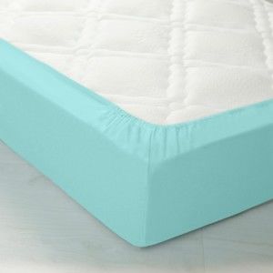 Blancheporte Napínacia posteľná plachta pre vysoké matrace, flanel blankytná modrá napínacia plachta 90x190cm