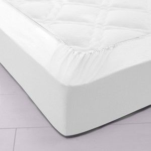 Blancheporte Jednofarebná napínacia posteľná plachta, bavlna biela napínacia plachta 140x190cm