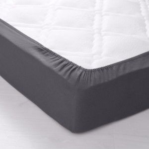 Blancheporte Napínacia posteľná plachta pre vysoké matrace, flanel antracitová napínacia plachta 90x190cm