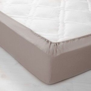 Blancheporte Napínacia posteľná plachta pre vysoké matrace, flanel hnedosivá napínacia plachta 140x190cm