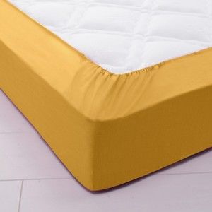 Blancheporte Jednofarebná napínacia posteľná plachta, bavlna kari napínacia plachta 140x190cm