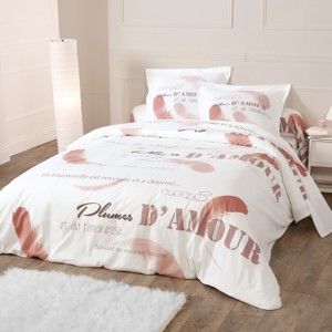 Blancheporte Bavlnená posteľná bielizeň Grace ružová pudrová obliečka na vank. 65x65cm+lem