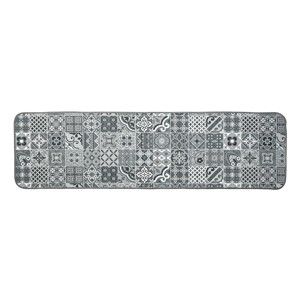 Blancheporte Žakárový koberec s motívom dlaždičiek vzorované kocky sivá 50x300cm