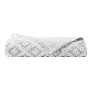 Blancheporte Froté uteráky so žakárovým vzorom, zn. Colombine biela/sivá 7 uteráky 50x100cm