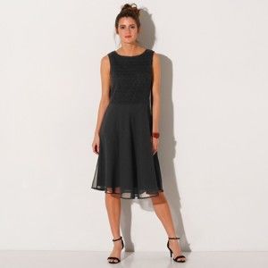 Blancheporte Šaty z dvoch materiálov čierna 40