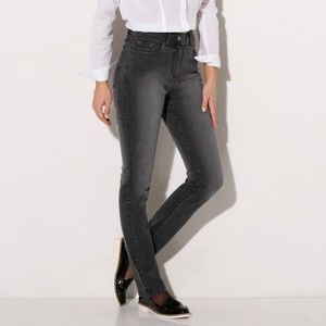 Blancheporte Úzke džínsy s vysokým pásom sivá 46