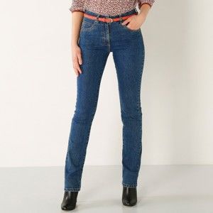 Blancheporte Rovné džínsy, vysoká postava modrá 50