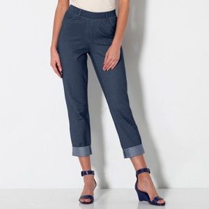 Blancheporte 3/4 nohavice z džínsového úpletu modrá 48