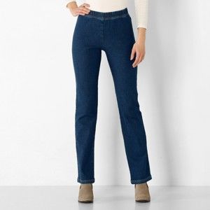 Blancheporte Tvarujúce pružné džínsy, efekt plochého brucha modrá 52