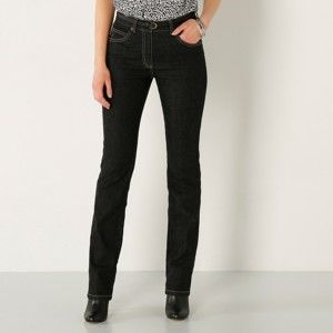 Blancheporte Rovné džínsy pre nízku postavu čierna 54
