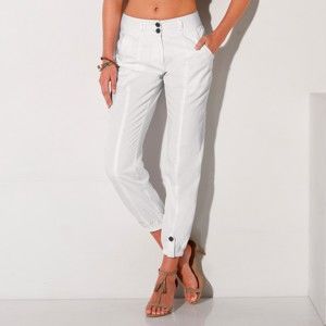 Blancheporte 7/8 džínsy s podkasaným koncom nohavíc biela 48