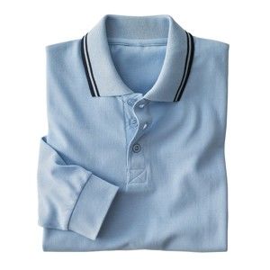 Blancheporte Pánske tričko s dlhými rukávmi nebeská modrá 117/126 (XXL)