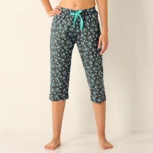 Blancheporte Krátke pyžamové nohavice potlač bledomodrá/sivá 50