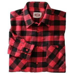 Blancheporte Kockovaná flanelová košeľa červená/čierna 49/50