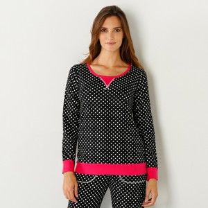 Blancheporte Pyžamové tričko s potlačou a dlhými rukávmi. potlač bodky 34/36