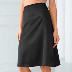 Blancheporte Saténová spodničková sukňa čierna 42/44